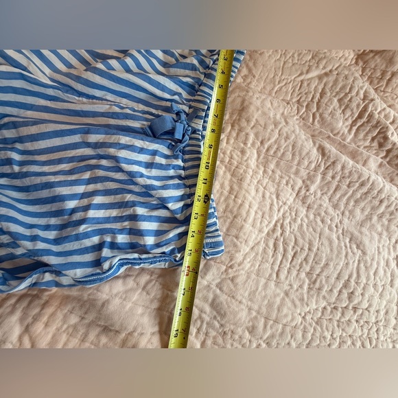 Lake Pajamas Sleep Shorts Light Blue and White Striped XL Cotton Women - Picture 5 of 8